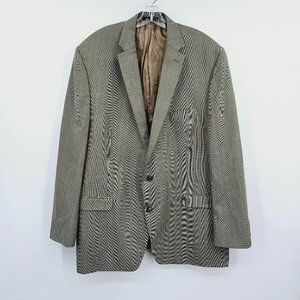 Ralph Lauren LRL Jacket Blazer Sport Coat 50L Tan Brown Grey Microplaid Designer
